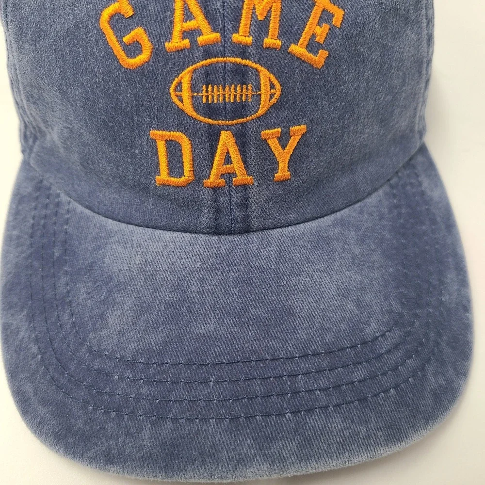Women David & Young Hat Strapback Blue Orange Game Day Football Logo Casual‎ Dad